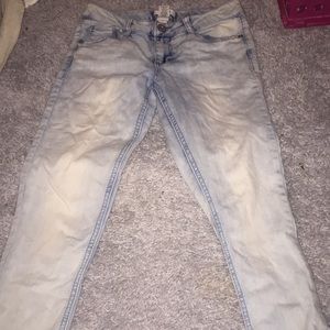 Girls light blue jeans